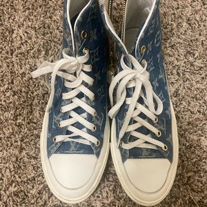 Louis Vuitton monogram blue sneakers